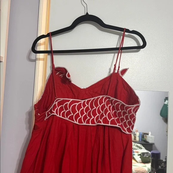 FARM Rio Coral Red Koi Fish Top Maxi Dress - Picture 5 of 8